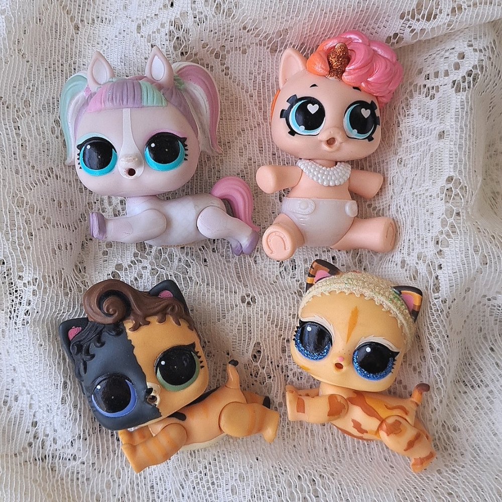 Can Do Kitty Unicorn Unipony Secret Agent LOL Surprise Pets Toy Lot Of 4 ~ 2018